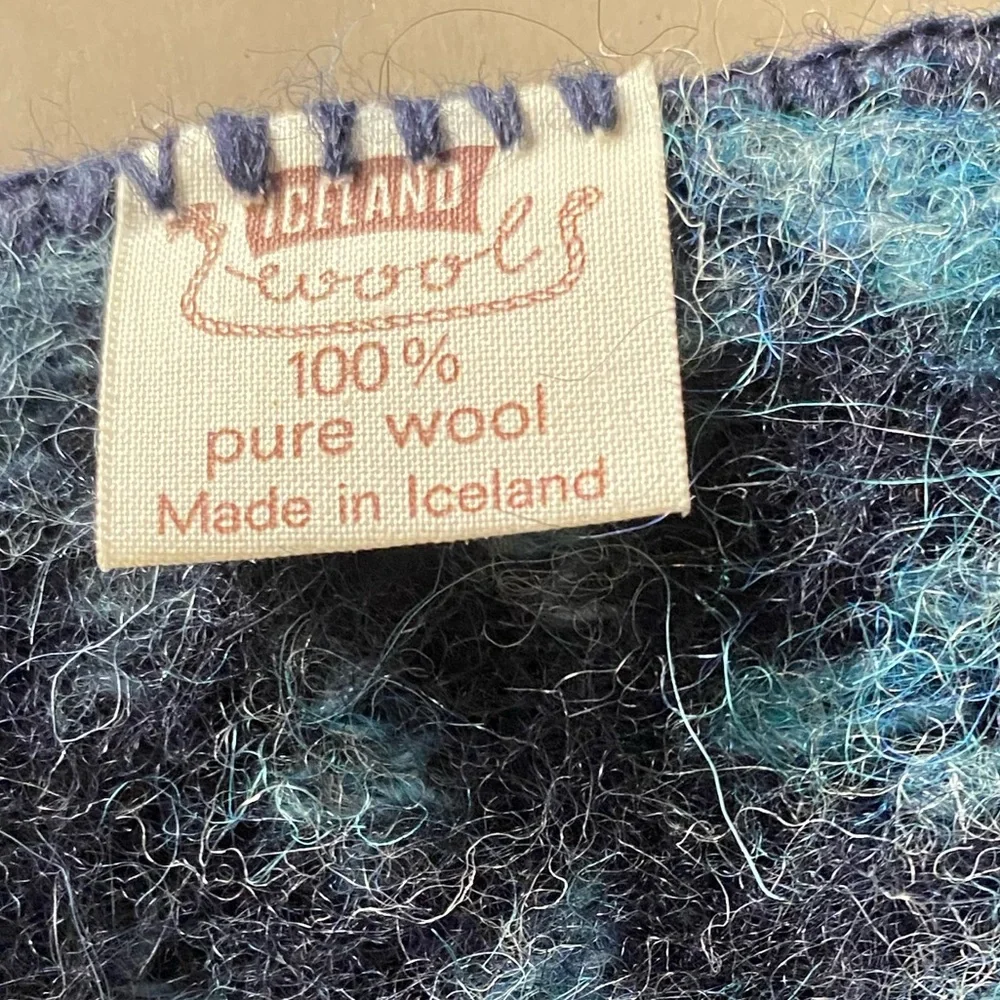 Iceland Wool 100% Multicolor Wool Scarf